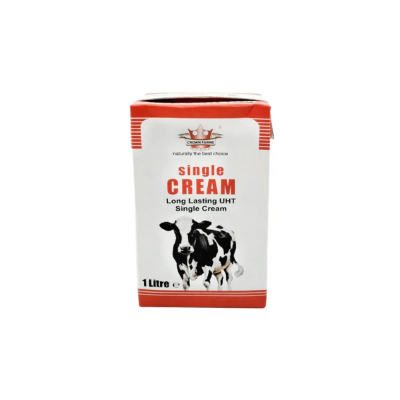 Crown farm single cream 12 x 1l